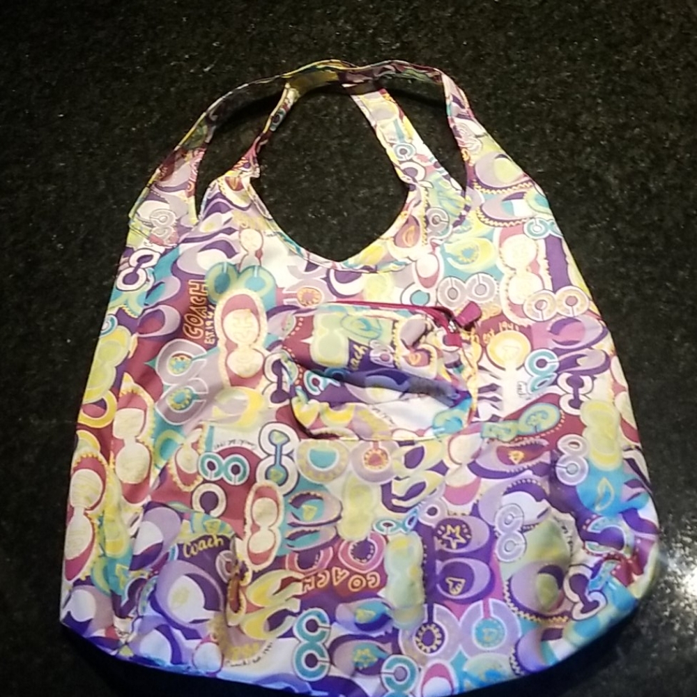 Coach small bag that folds into pouch